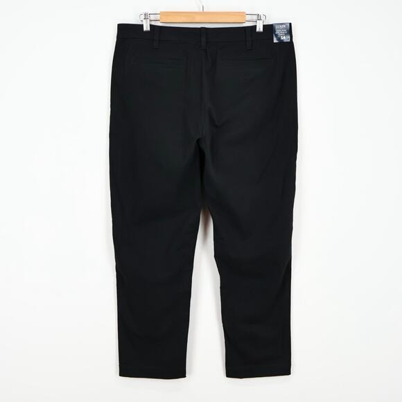 NWT J.Crew Factory High-Rise Straight Leg Girlfriend Chino Pant In Black Size 14 - Picture 2 of 8